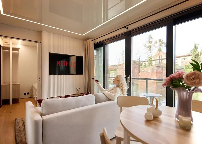 דירה Na Wodzie - La Mare Motlava Houseboats By Downtown גדנסק